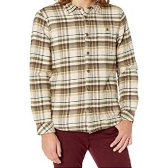 O'Neill Other - O'Neill Sherpa Redmond Lined Flannel Shirt XL Shacket Plaid Jacket Button Green